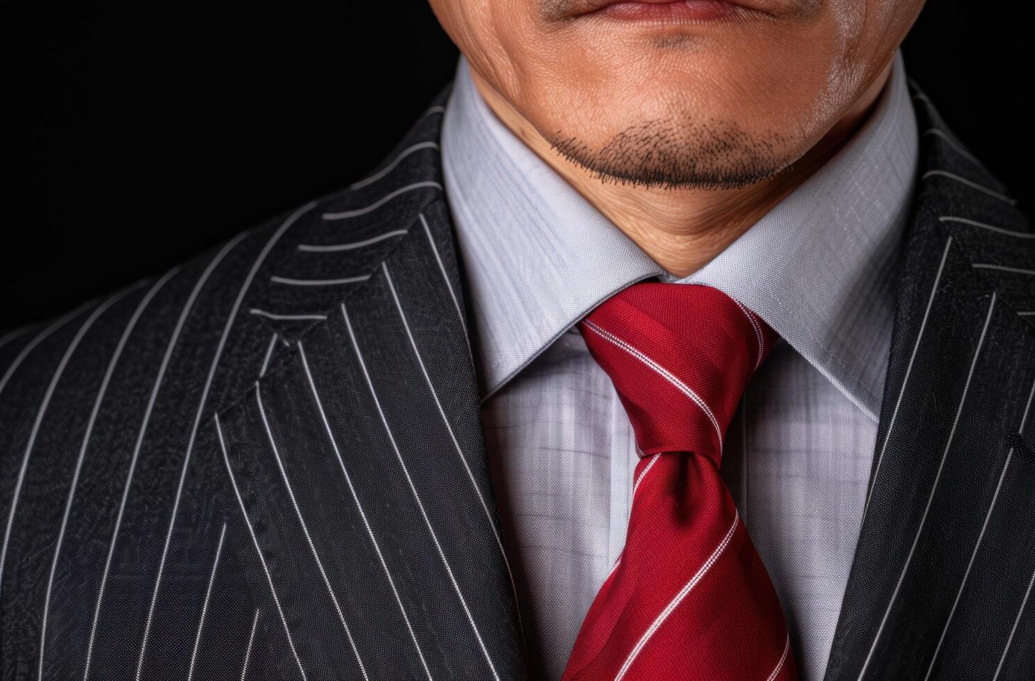 Businessman in suit and red tie photo