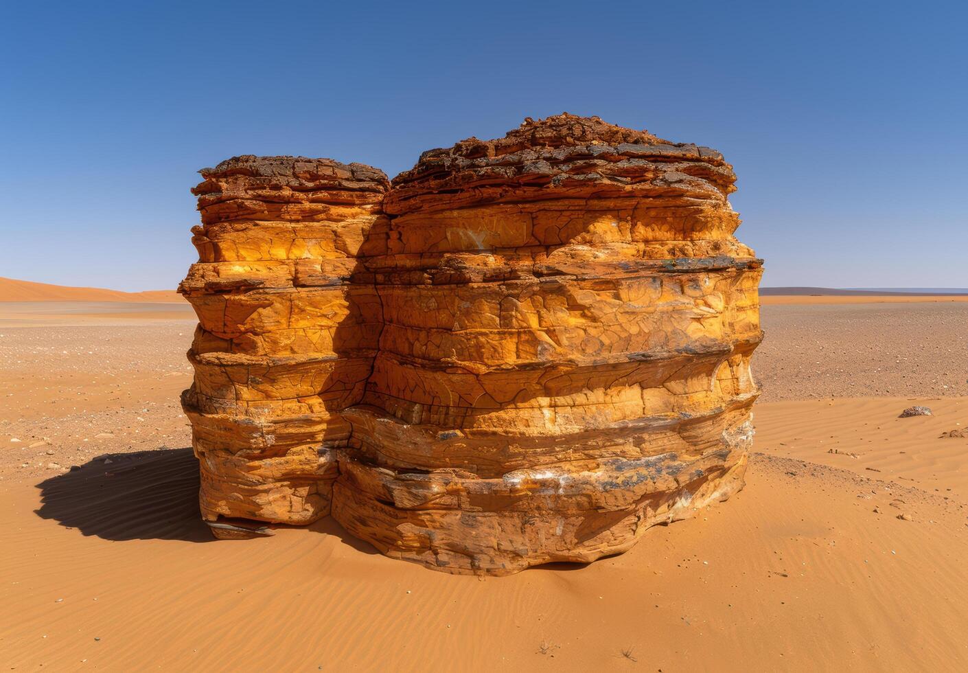 Dramatic rock formations in the desert photo