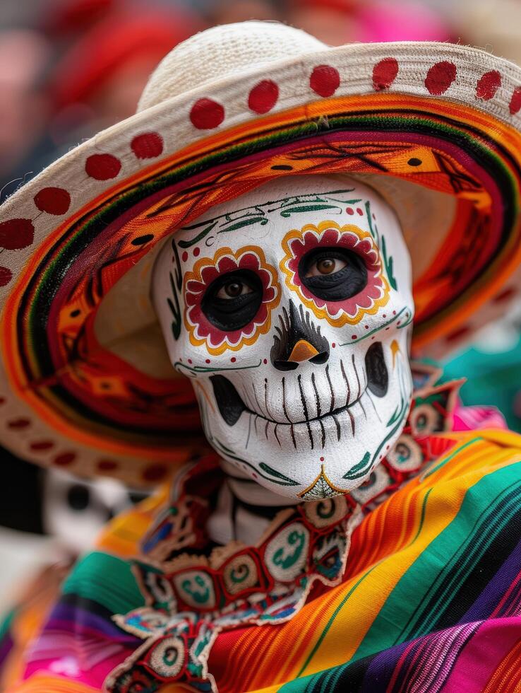 Colorful Day of the Dead mask photo