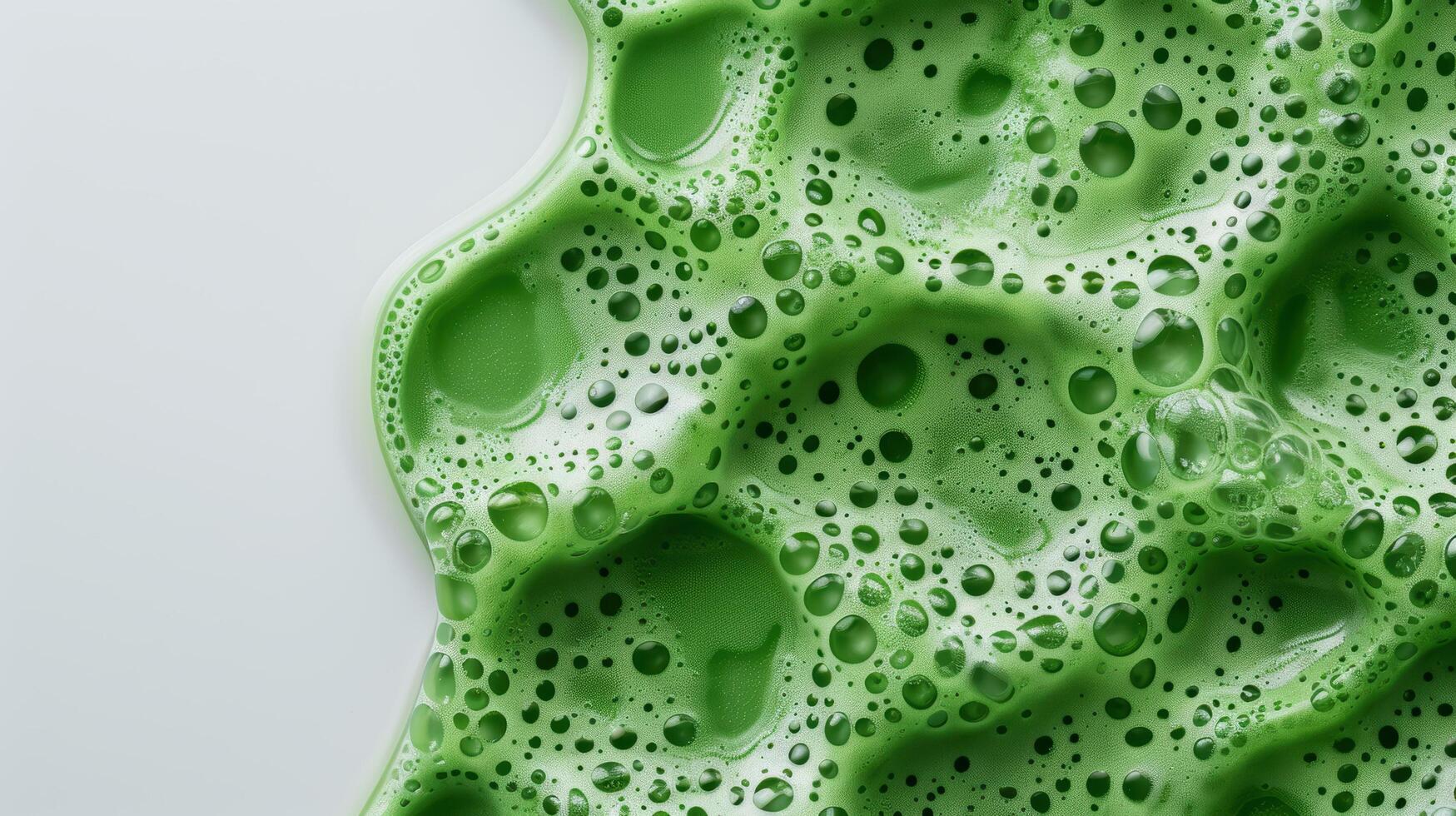 abstract green liquid bubbles background photo