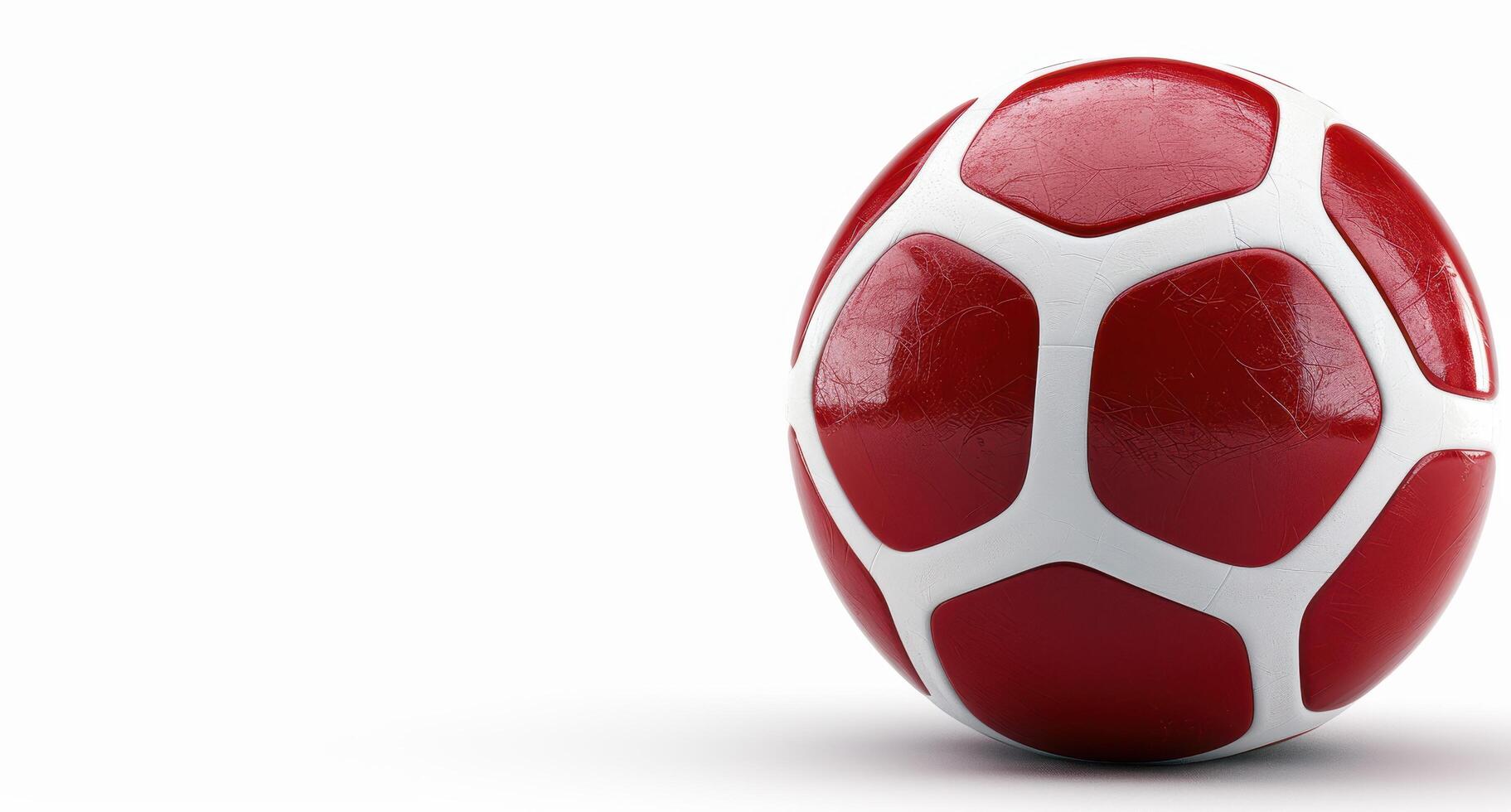 red and white soccer ball photo