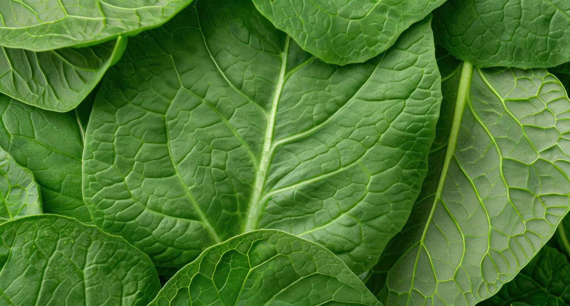close up of fresh green leaves photo