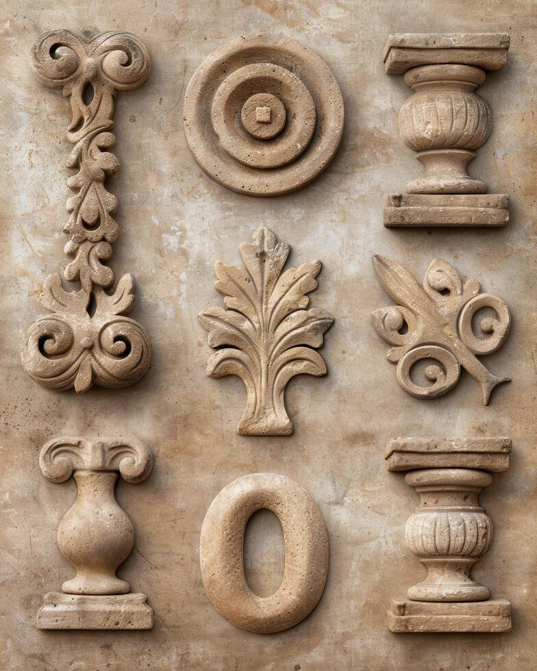 Ornate architectural details and decorative elements photo