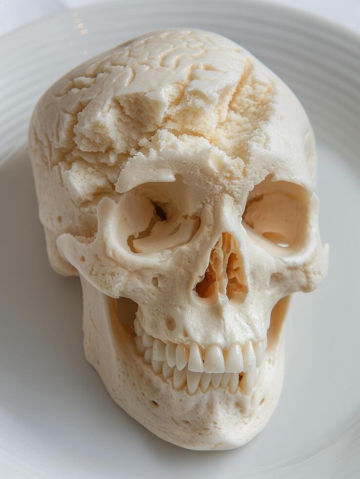 Detailed anatomical model of a human skull photo