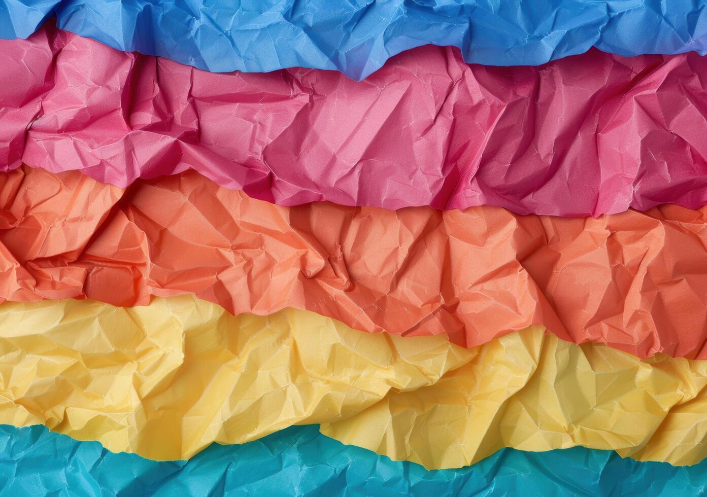 Colorful crumpled paper texture background photo
