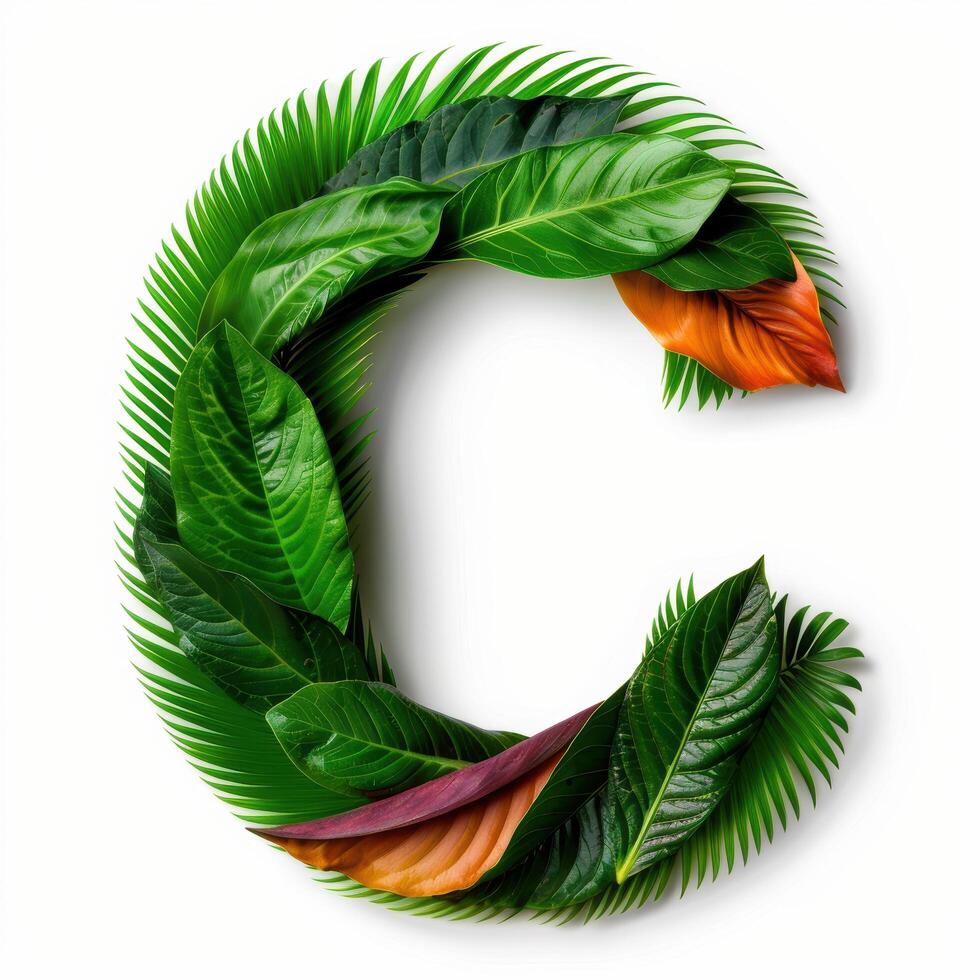 Tropical leaf wreath design photo