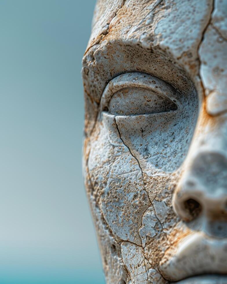 Closeup of weathered rock surface with natural patterns photo