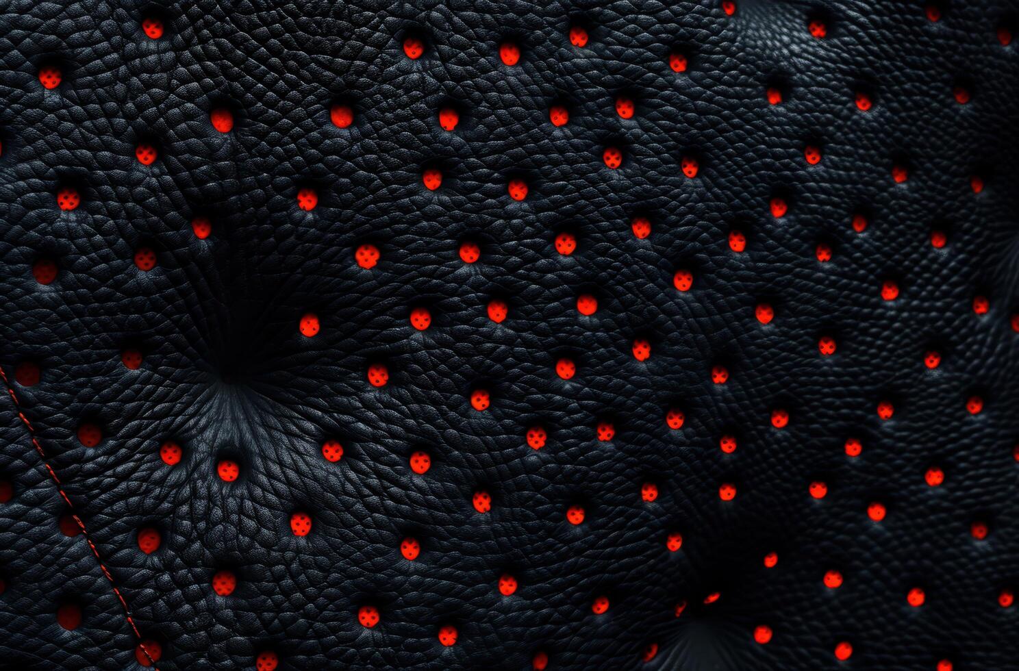 dark leather texture with red dots photo