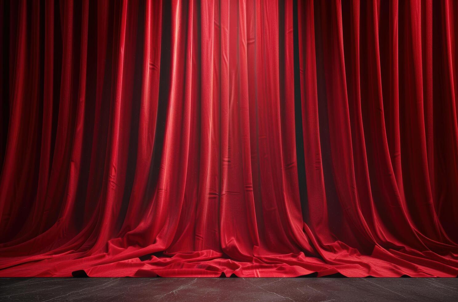 Dramatic red theater curtain backdrop photo