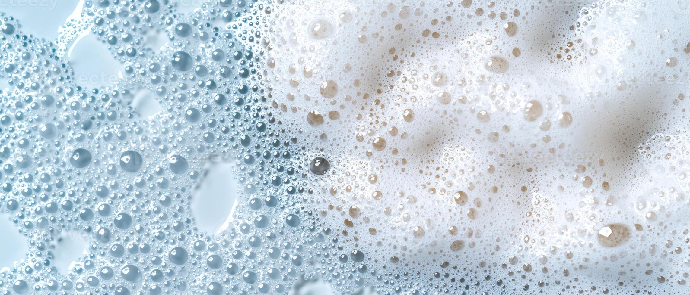 Sparkling water droplets on glass surface photo