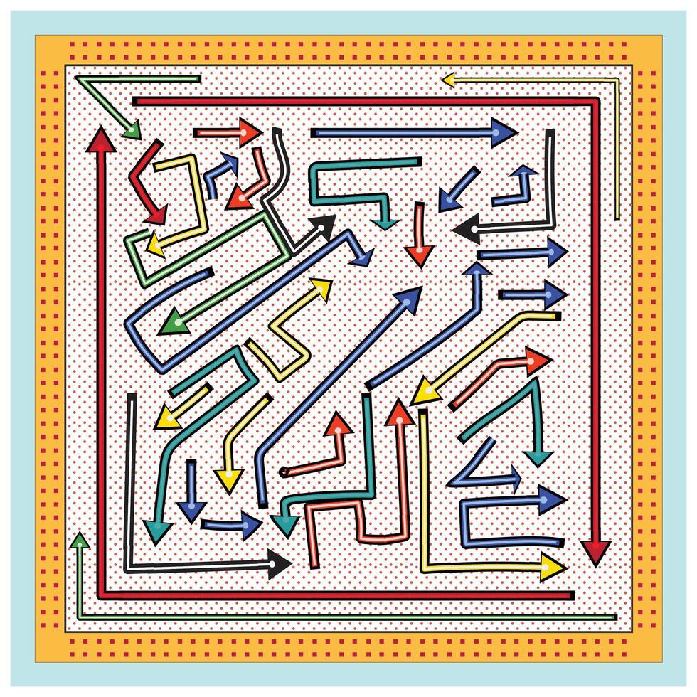 Abstract Arrow shape print Placement colorful motif seamless pattern vector