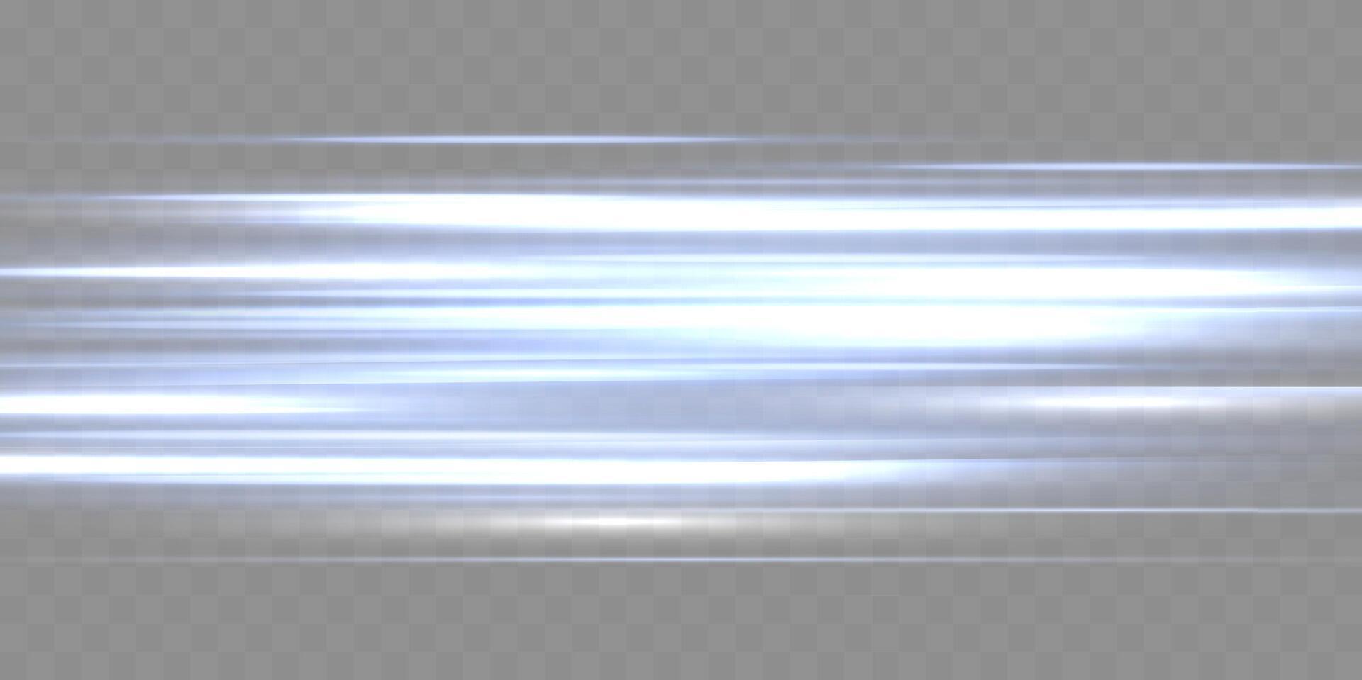 Glowing blue lines. Neon realistic energy speed. vector