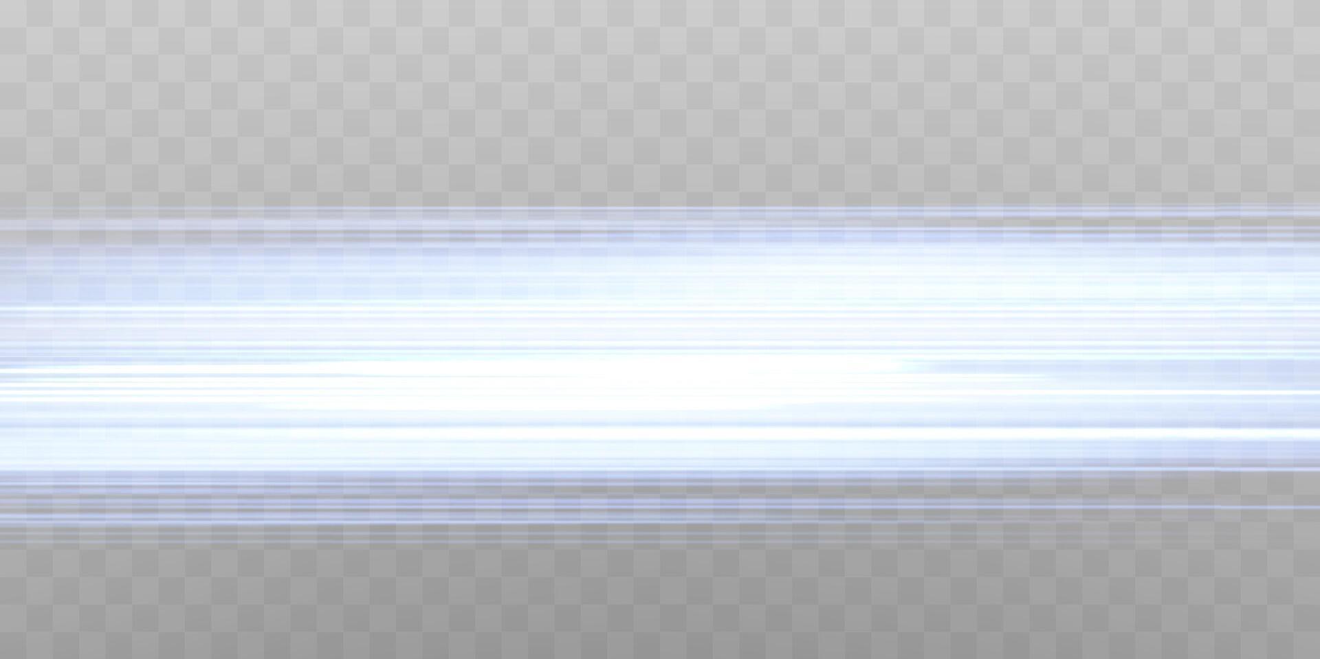 Glowing blue lines. Neon realistic energy speed. vector
