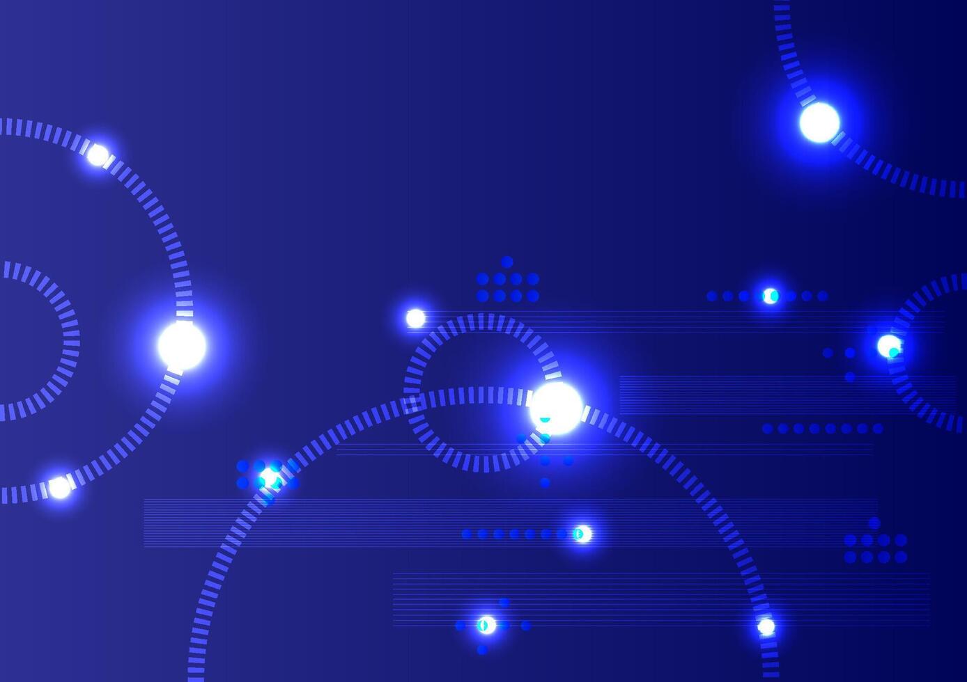 de alta tecnología circulo formas resumen en azul antecedentes. futurista comunicación y conexión concepto. ciberespacio, digital innovación, computadora algoritmo. vector