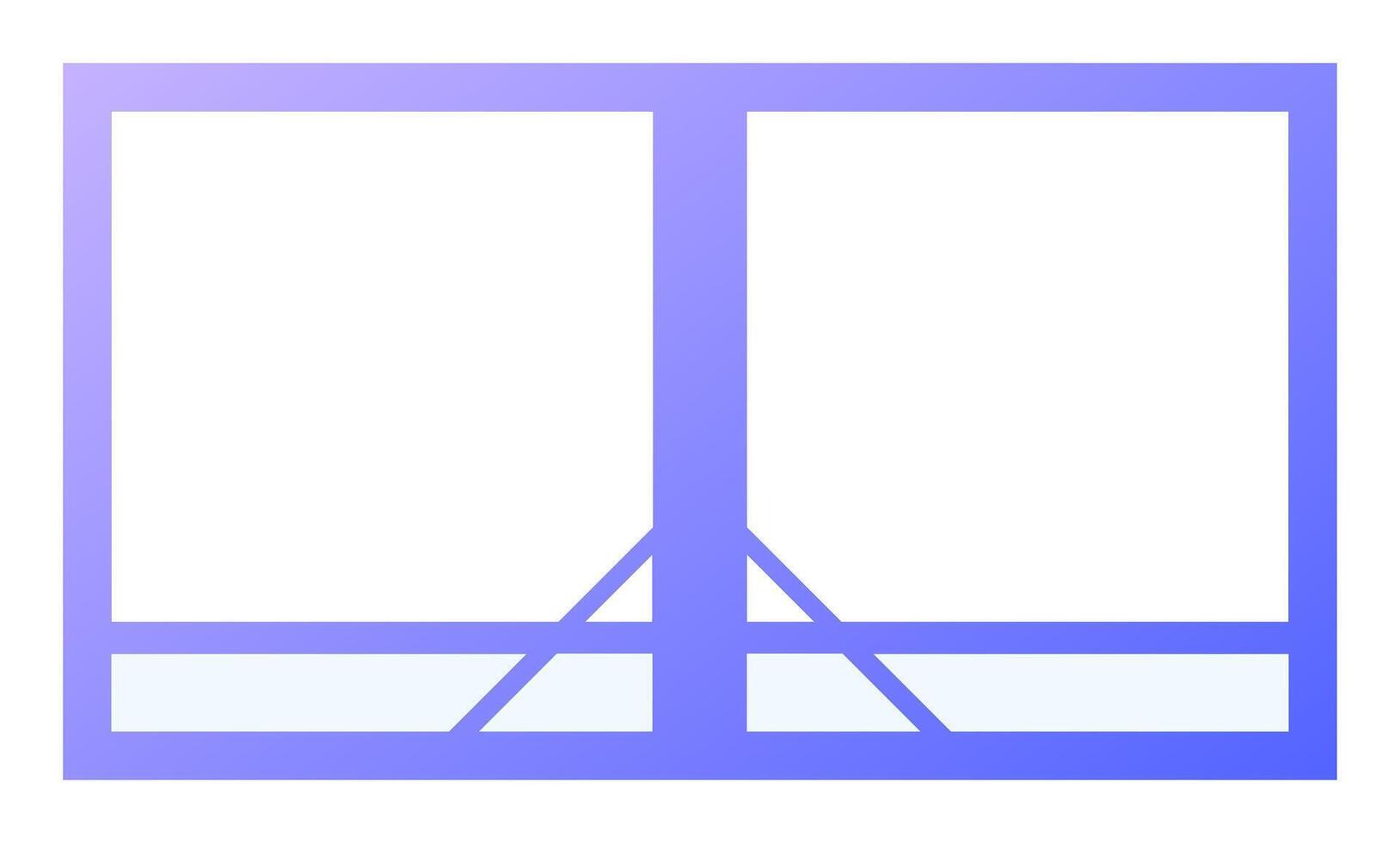 Landscape frame for media player interface. Online stream futuristic technology style. vector