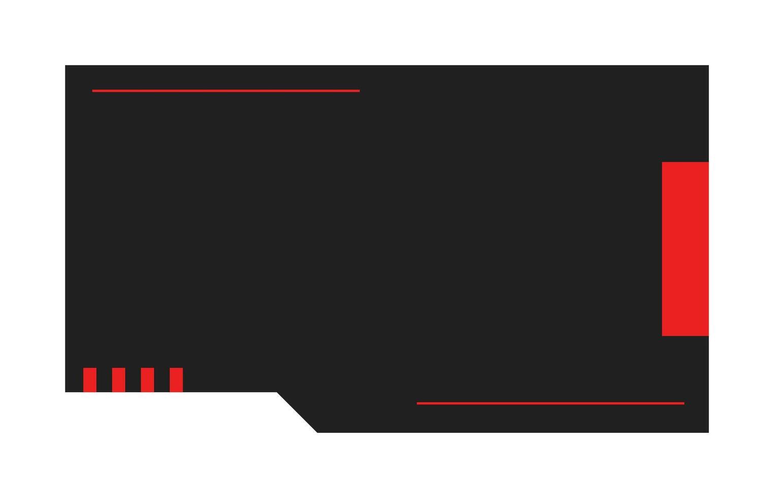 Futuristic element illustration. Colorful lower third overlay. vector