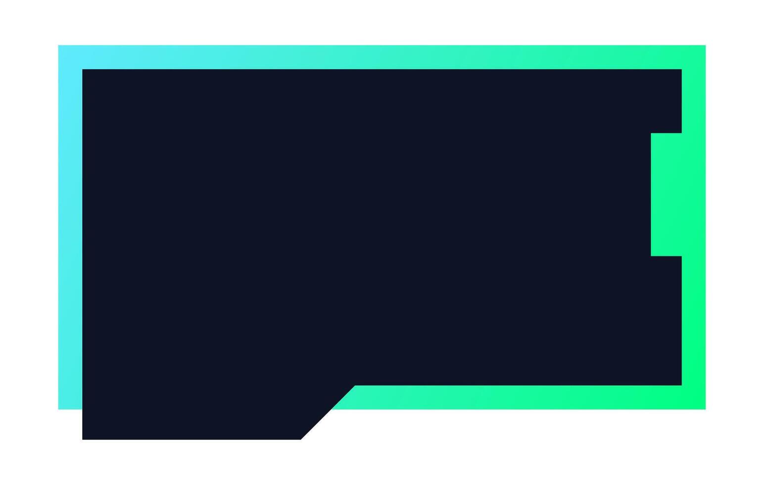 Landscape frame for media player interface. Online stream futuristic technology style. vector