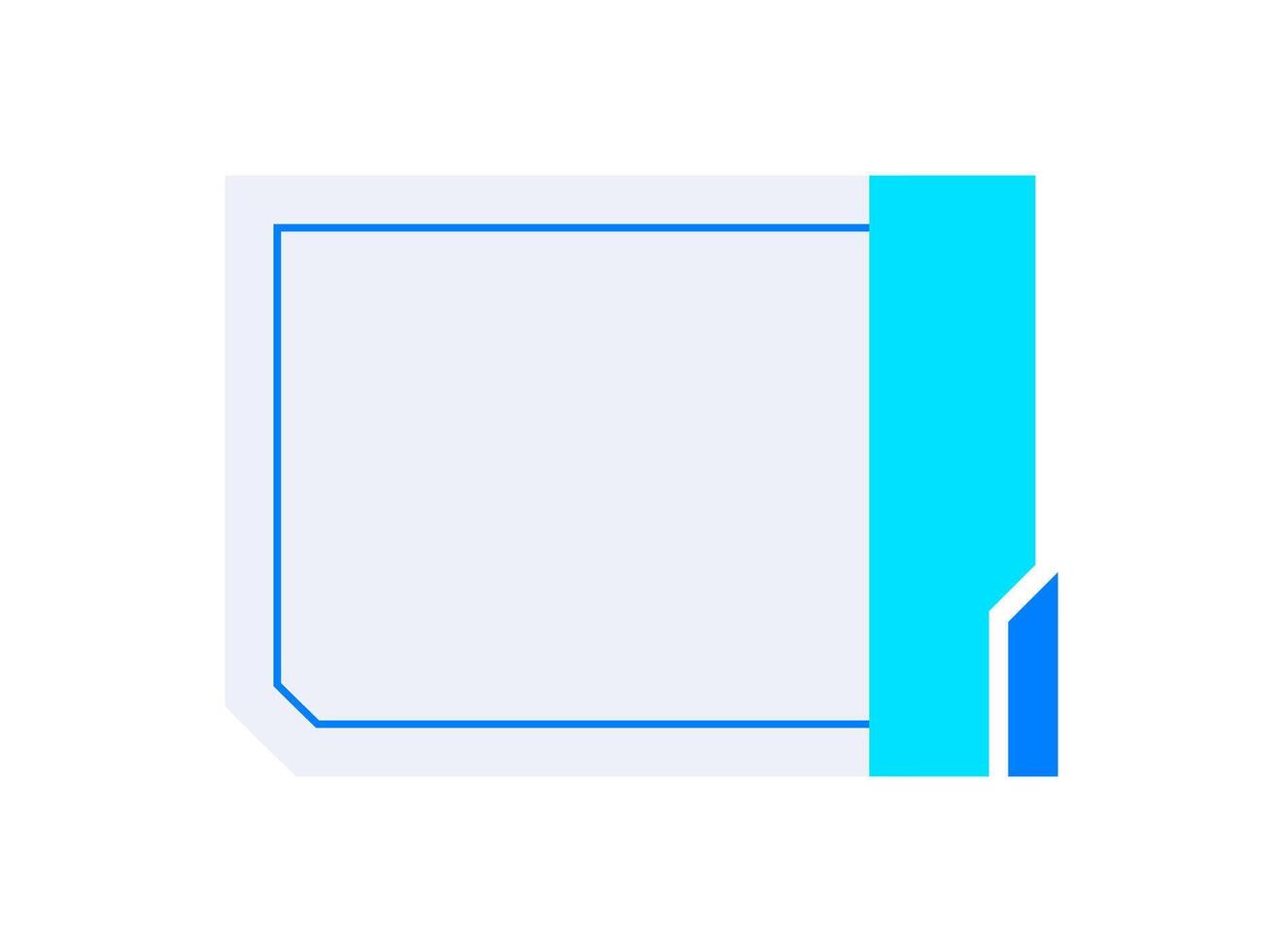 Futuristic element illustration. Colorful lower third overlay. vector