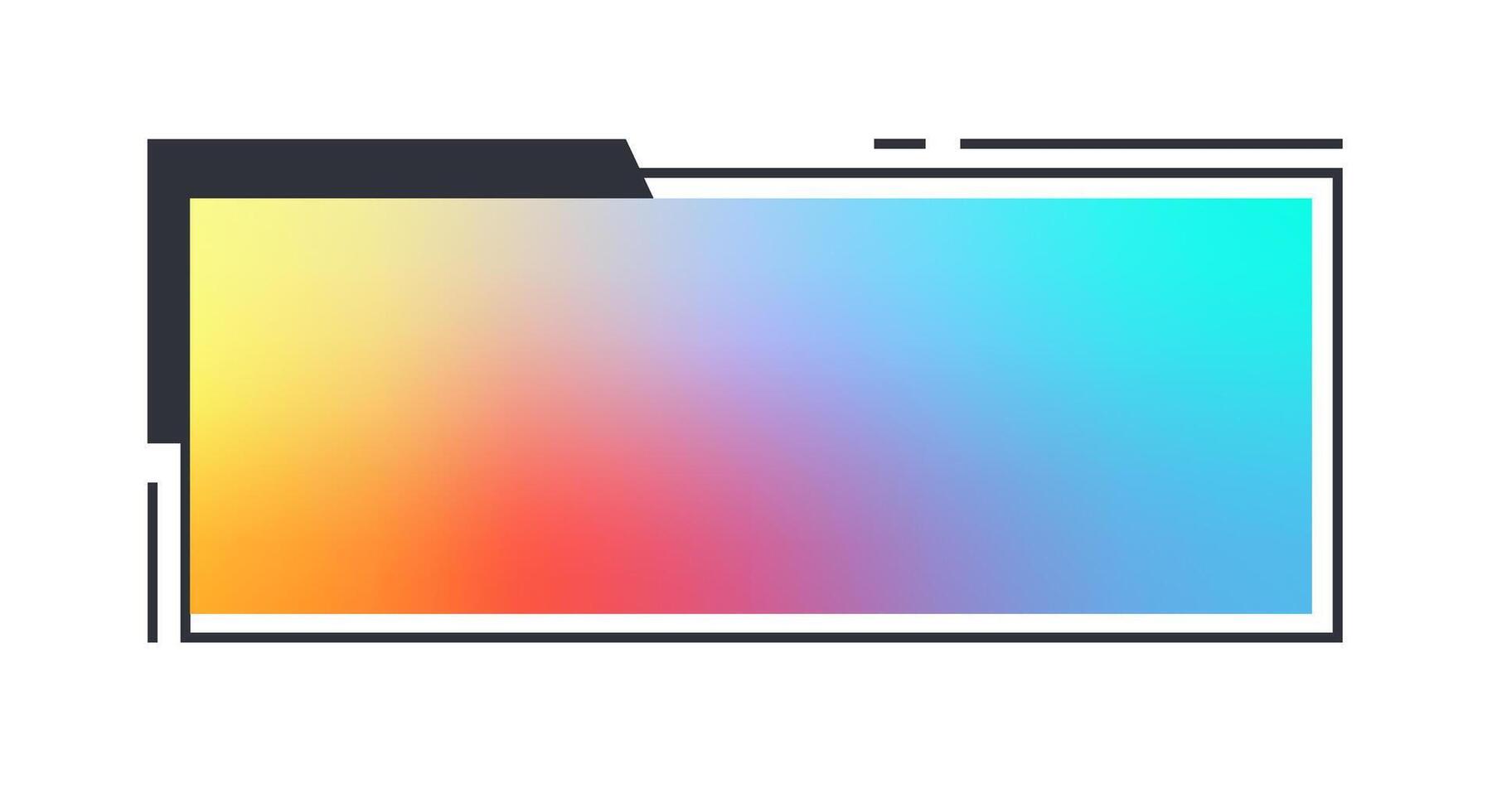 Futuristic element illustration. Colorful lower third overlay. vector