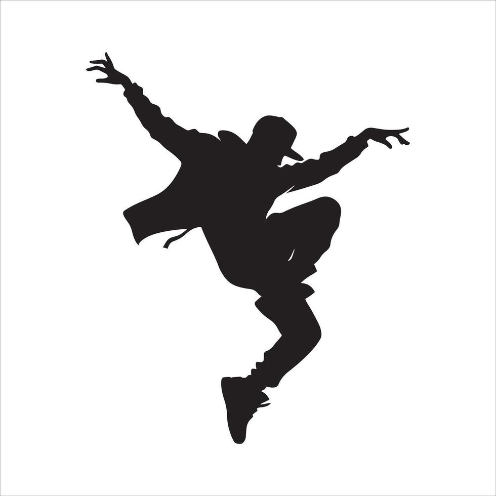 Freestyle Dance Performer Showcasing Fluid Choreography and Creative Expression on a Vibrant Stage vector