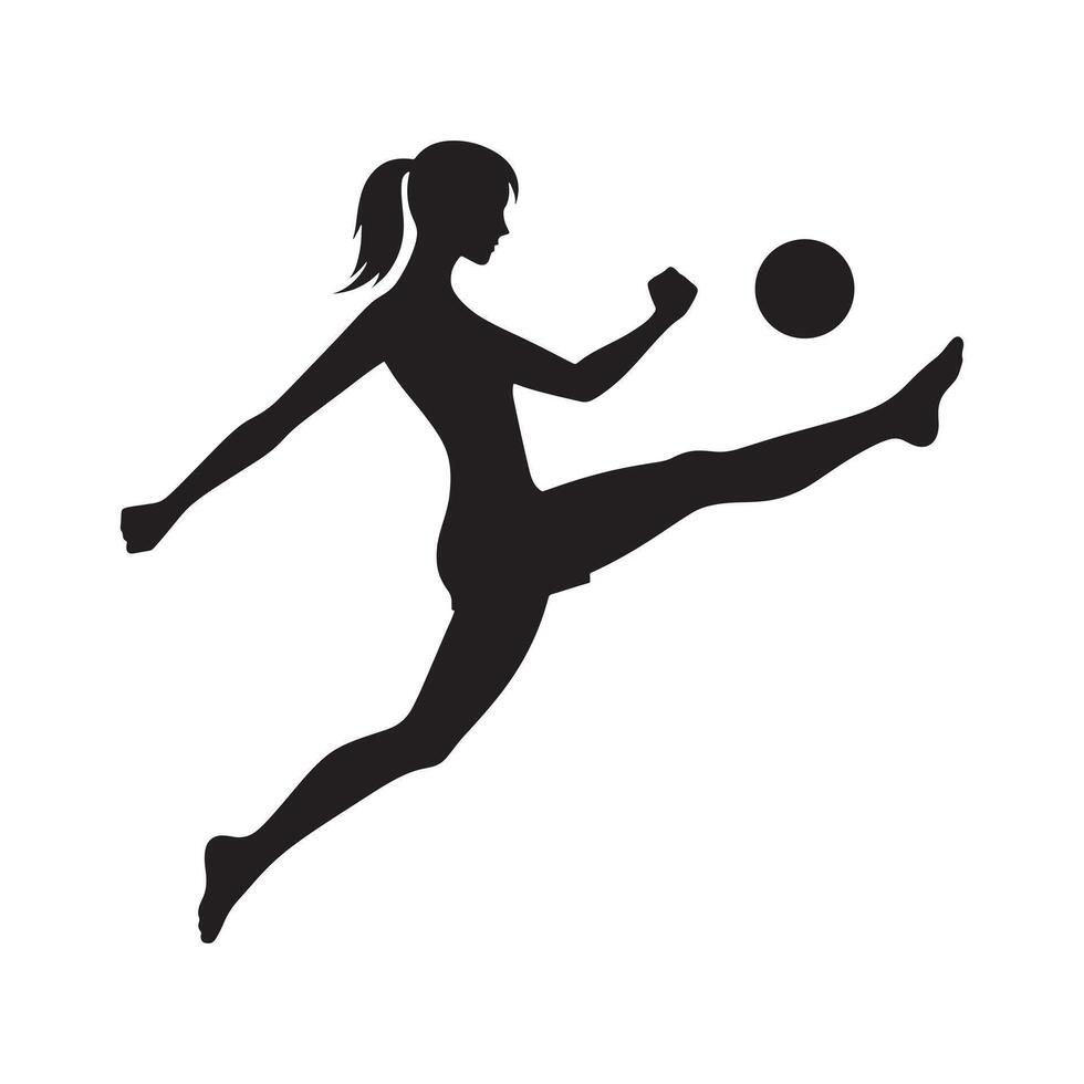 Football Player Kicking Ball with Dynamic Precision and Power During Field Play vector