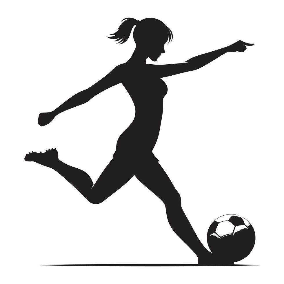 Football Player Kicking the Ball with Skill and Precision During Game vector