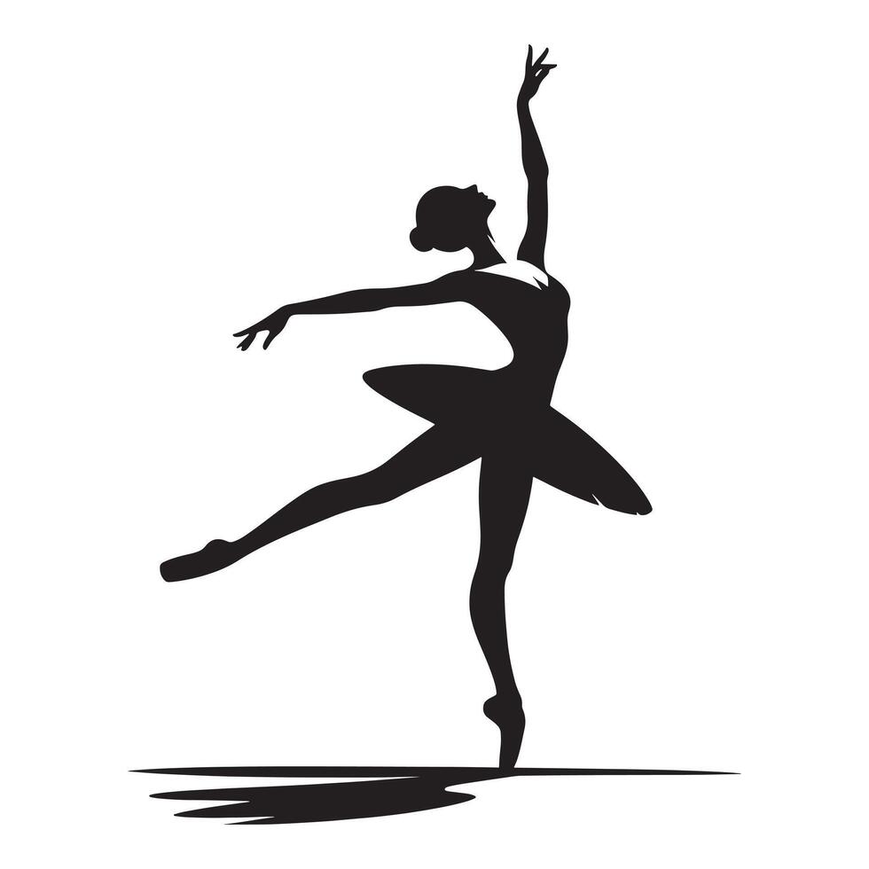 Elegant Ballet Dancer Captured Mid-Performance Emphasizing Fluid Motion and Graceful Ballet Movement in Studio vector