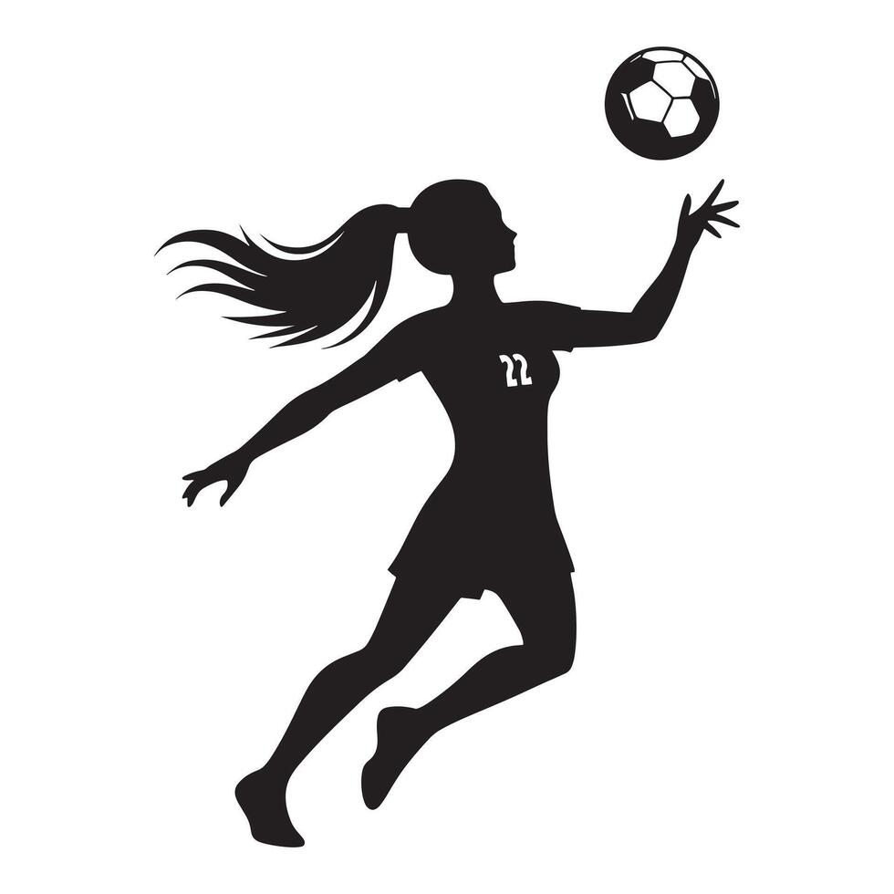 Ball Passing Action Silhouette Illustration vector