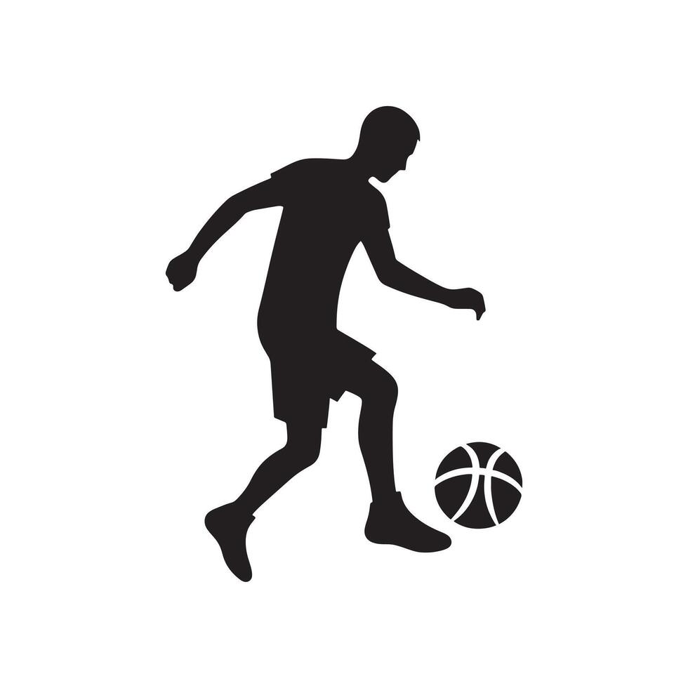 Professional Basketball Player Dribbling on Indoor Court Showcasing Control and Quick Movement During Gameplay vector