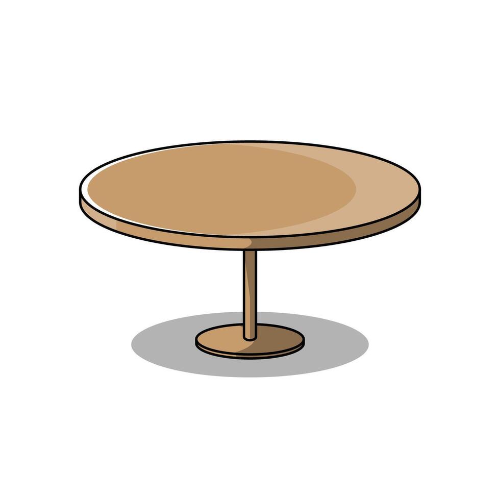 The Illustration of Old Round Table vector
