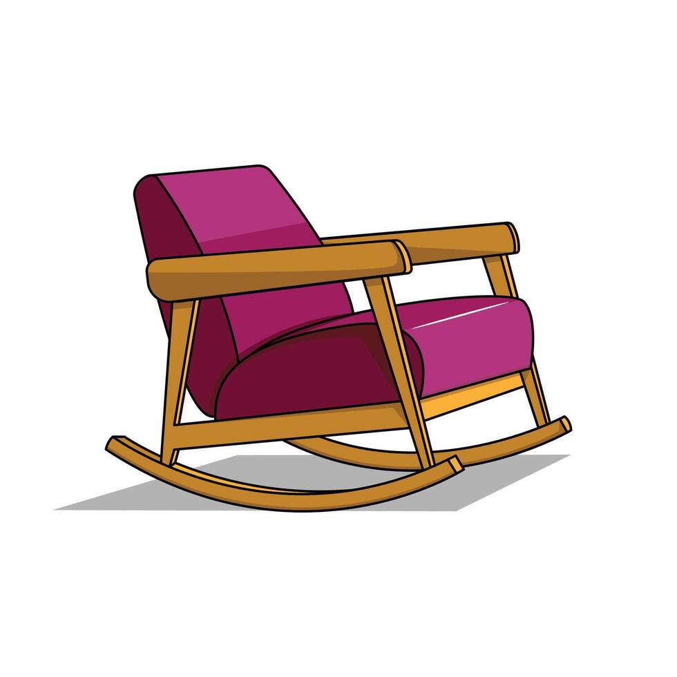 The Illustration of Purple Comfort Sofa for Grandma vector