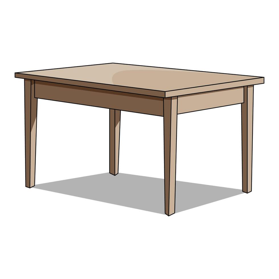 The Illustration of Living Room Table vector