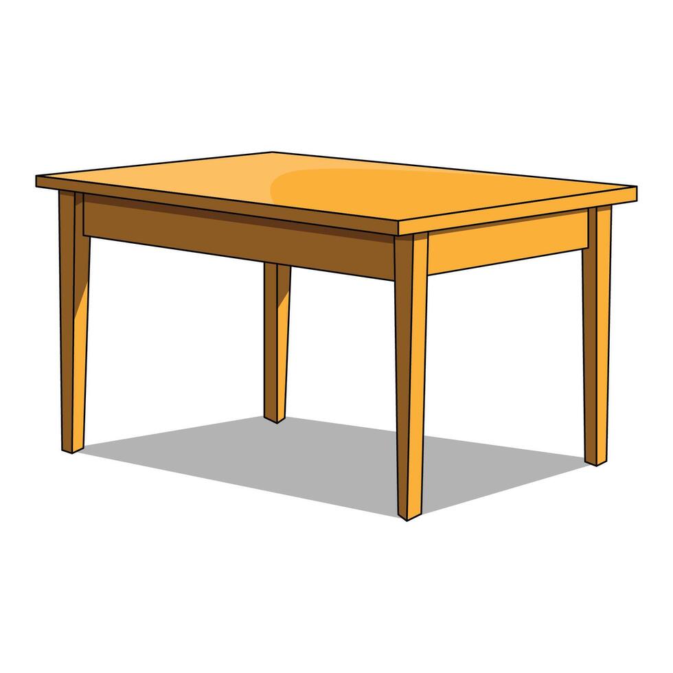The Illustration of Home Table vector