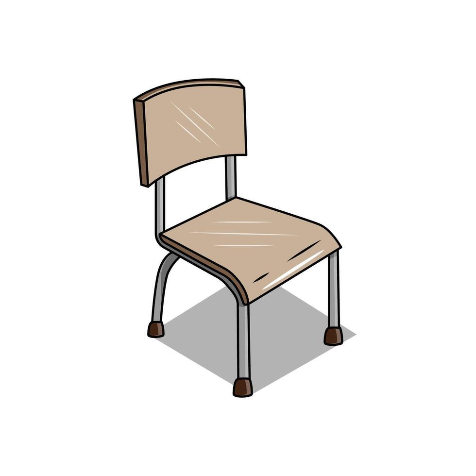 el ilustración de escuela secundaria silla vector