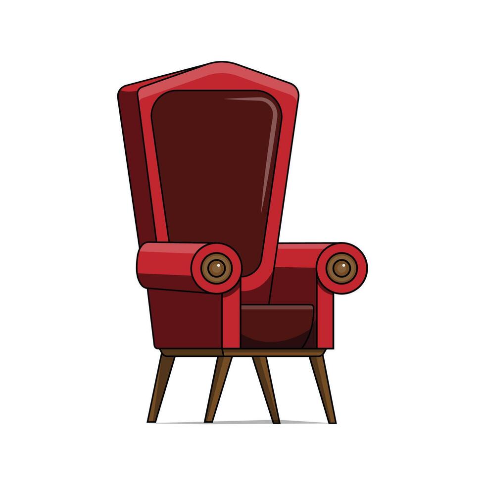 The Illustration of Elegant Red Sofa vector