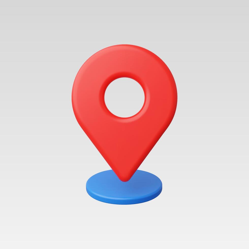 3d Realistic Location map pin gps pointer marker illustration vector