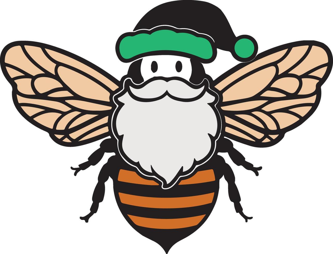Illustration of a Friendly Cute Bee Showing And Flying vector