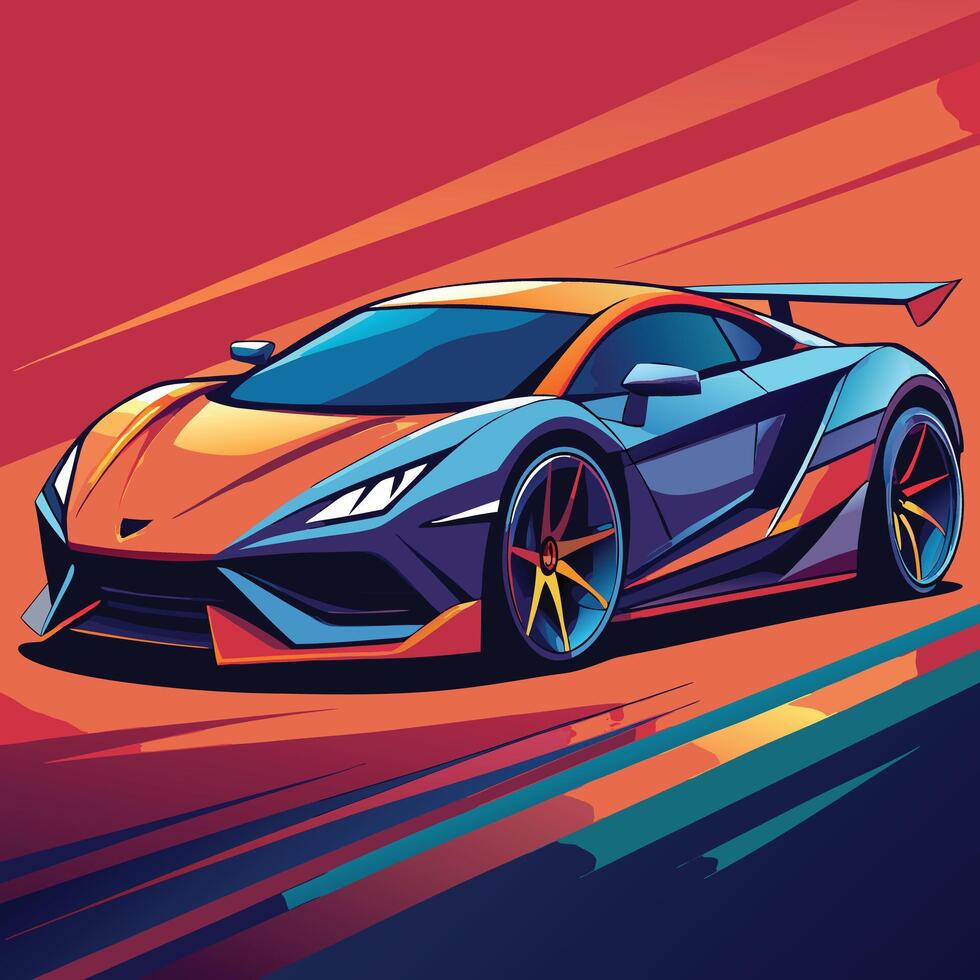 A sleek, cutting-edge concept car design that hints at innovation and advanced technology. vector
