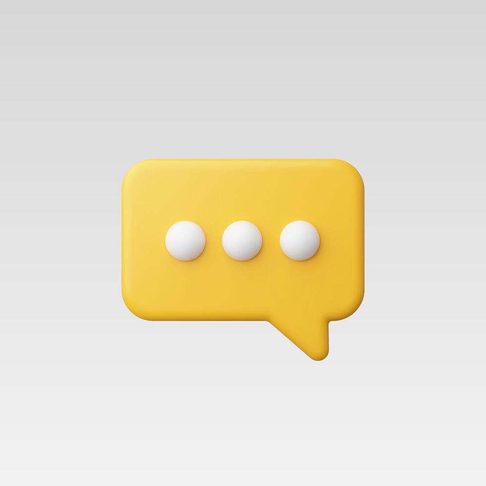 3d Realistic Chat or Message Icon illustration vector