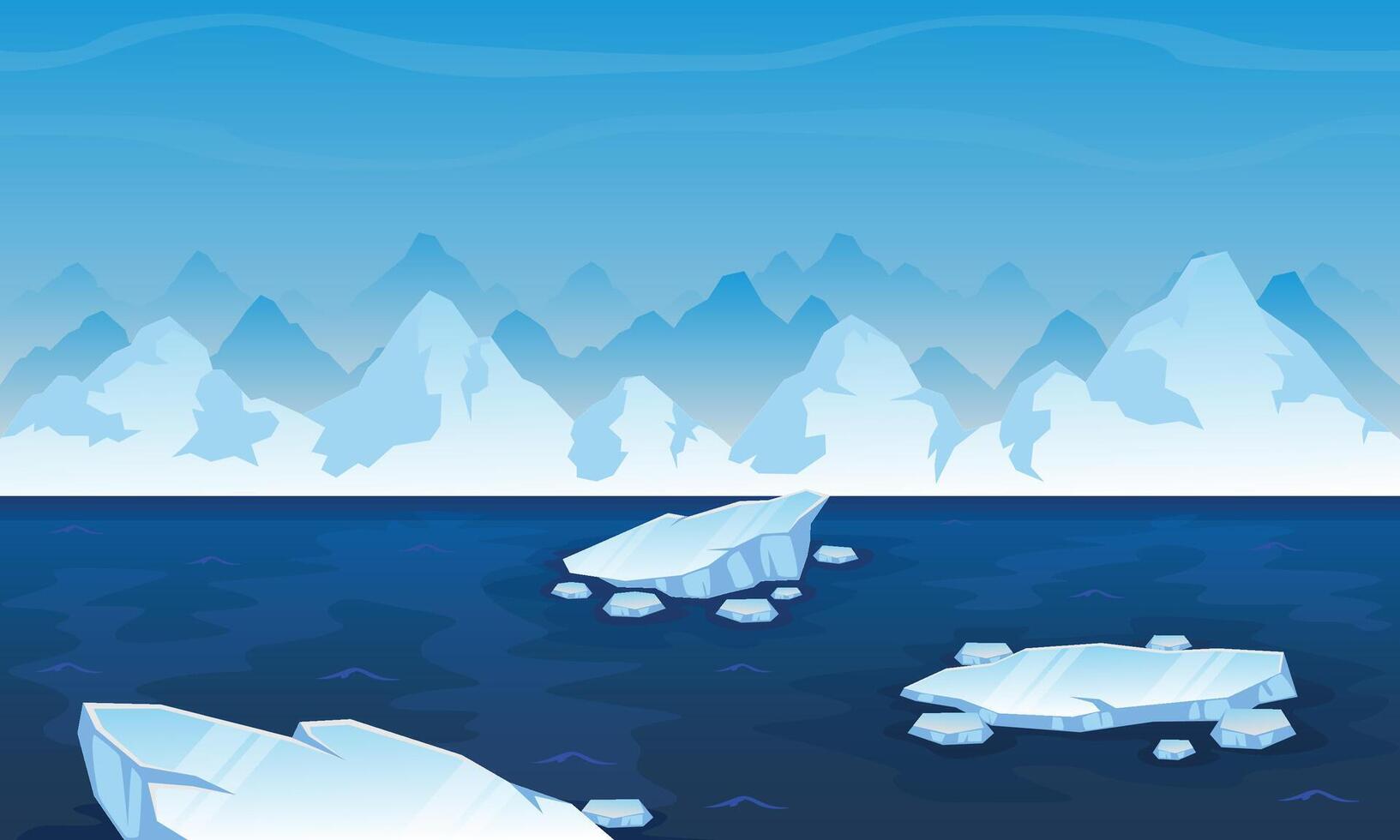 Polar Antartica Arctic Game Background vector