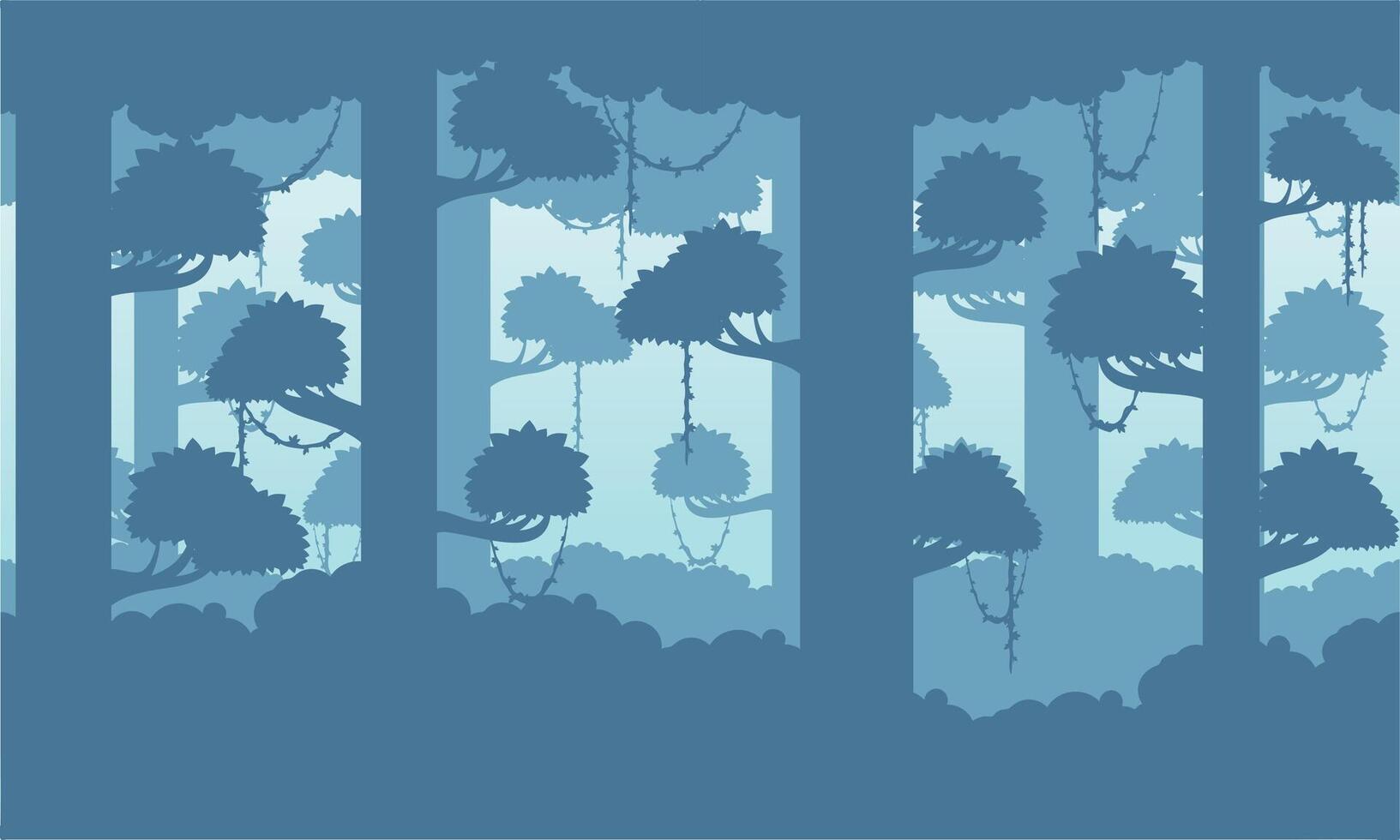 Rain Forest Nature Game Background vector