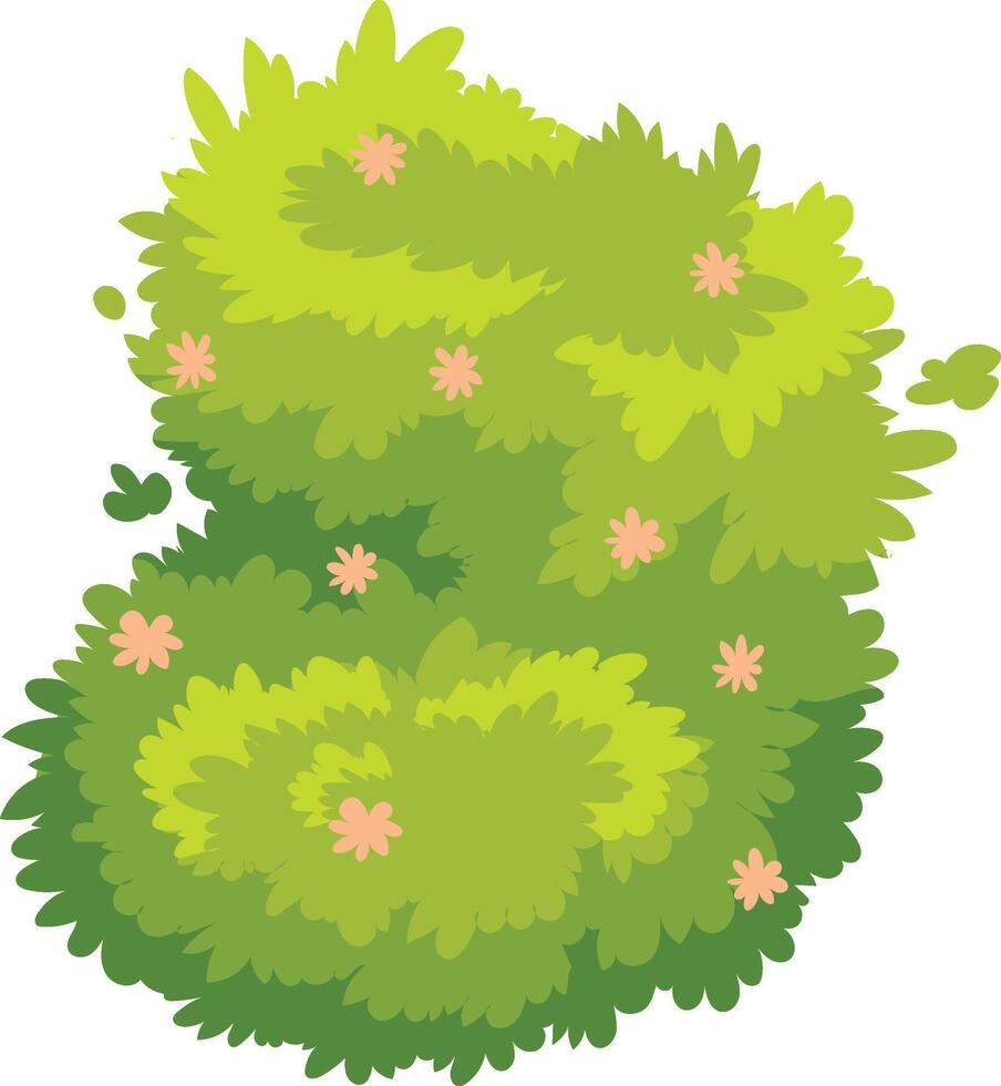 Lush green bush with small pink flowers in garden, vibrant and natural scene captivating eye, perfect for spring and summer projects vector
