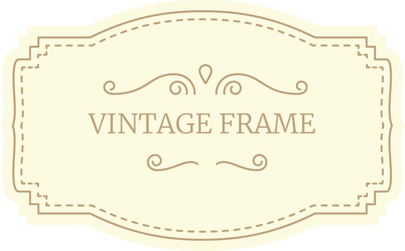 Adorned with elegant swirls, this vintage frame exudes class and style, perfect for adding old fashioned charm to projects like invitations, wedding stationery, and crafts vector
