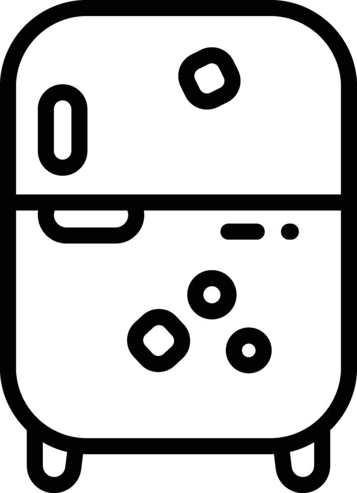 Fridge Icon. refrigerator flat outline icon vector