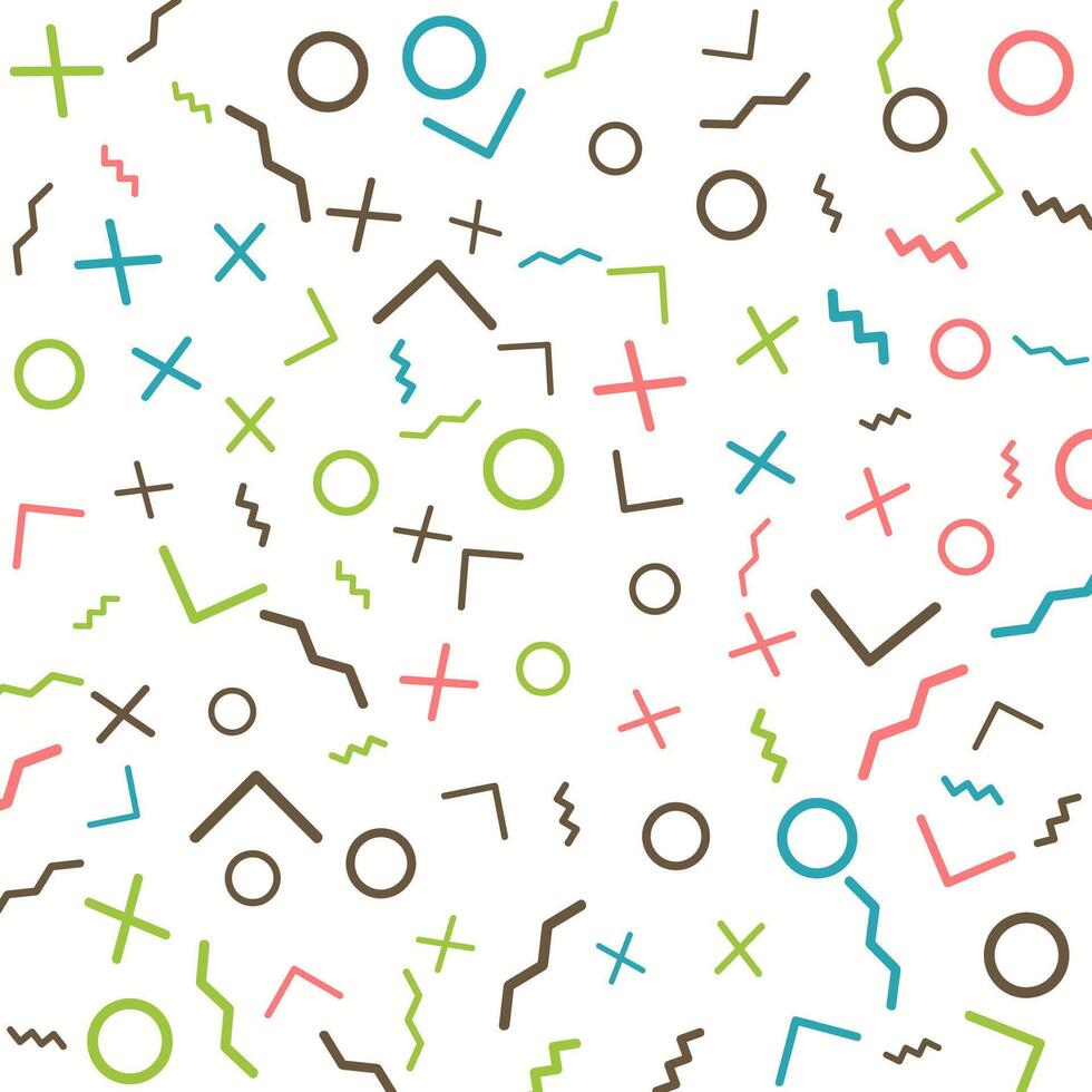 Abstract memphis pattern style design background vector