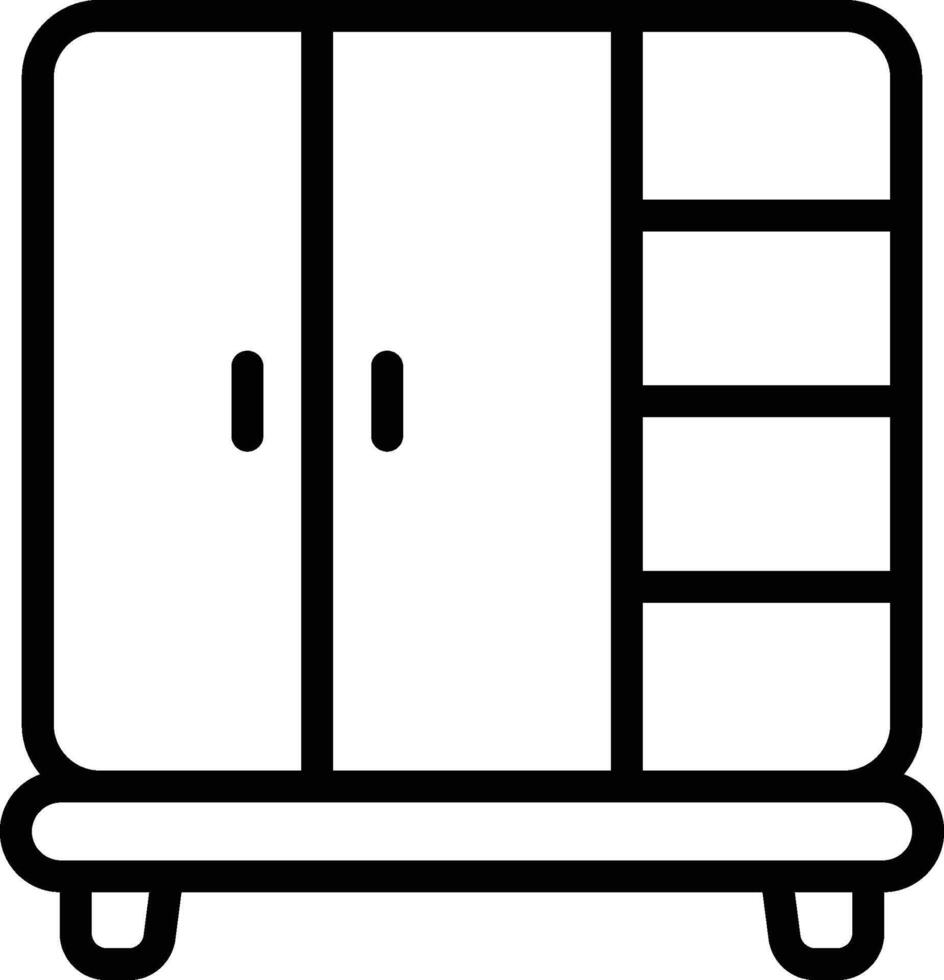 Cupboard Icon. Bedroom Cupboard Icon vector