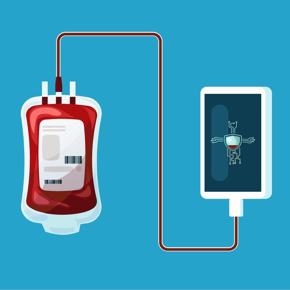 Flat illustration smartphone infected by virus vector