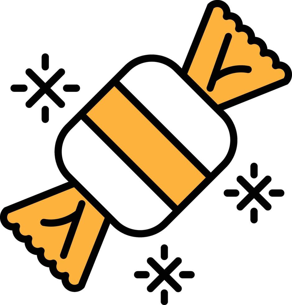 A candy wrapper with a white stripe and orange stripe vector
