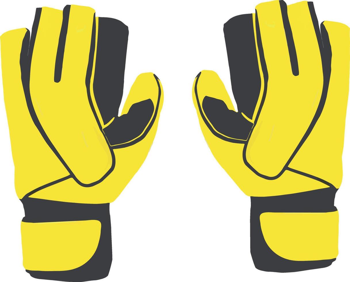 Yellow gloves on a white background vector