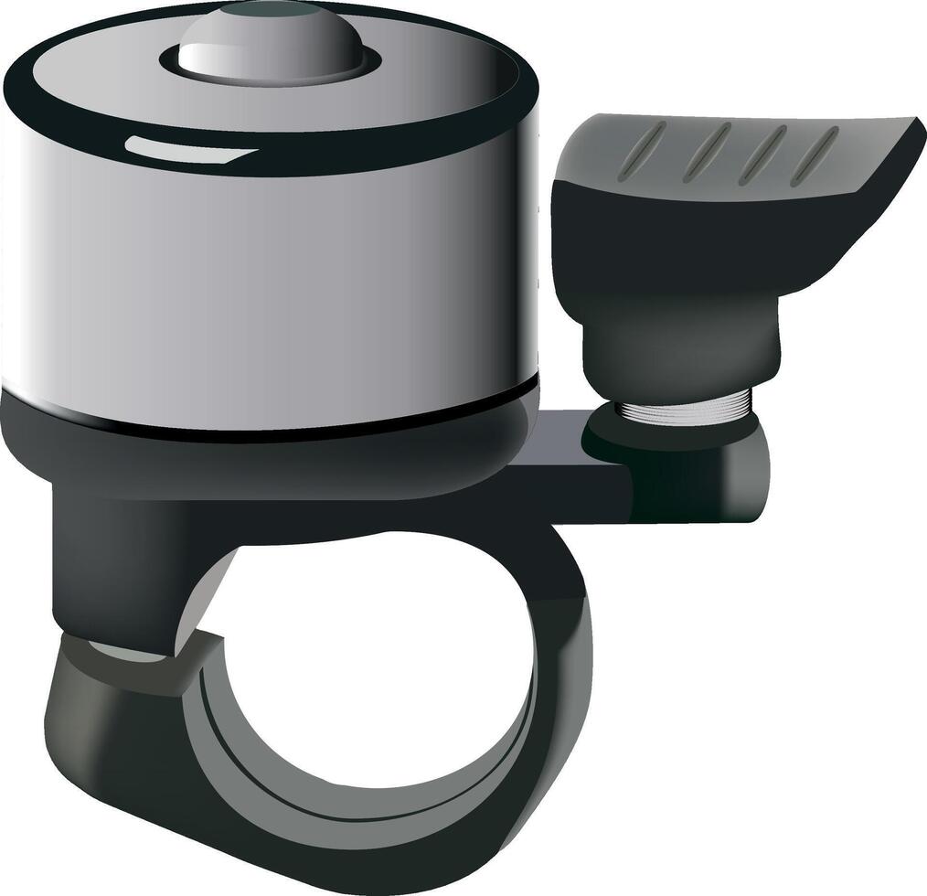 A bicycle handle with a black cap and a white handle vector